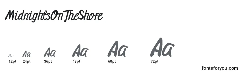 MidnightsOnTheShore Font Sizes