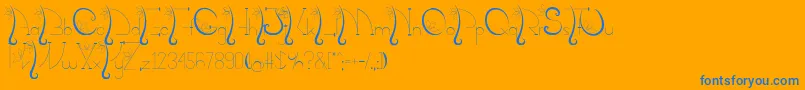 KalopsiaTtf Font – Blue Fonts on Orange Background