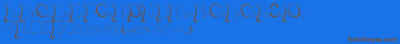 KalopsiaTtf Font – Brown Fonts on Blue Background