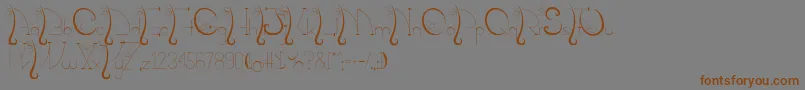 KalopsiaTtf Font – Brown Fonts on Gray Background