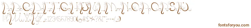 KalopsiaTtf-Schriftart – Braune Schriften auf weißem Hintergrund