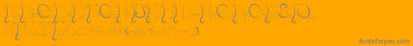 KalopsiaTtf-Schriftart – Graue Schriften auf orangefarbenem Hintergrund