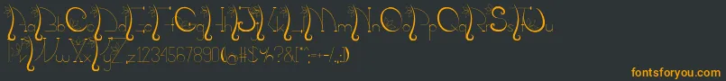 KalopsiaTtf Font – Orange Fonts on Black Background