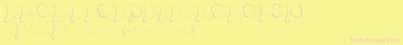 KalopsiaTtf-Schriftart – Rosa Schriften auf gelbem Hintergrund