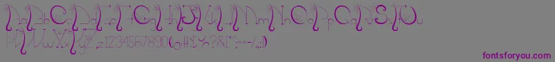 KalopsiaTtf-fontti – violetit fontit harmaalla taustalla