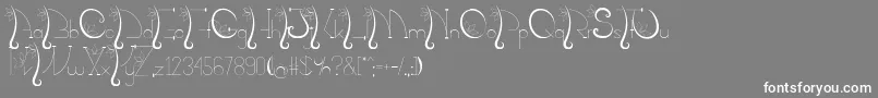 フォントKalopsiaTtf – 灰色の背景に白い文字