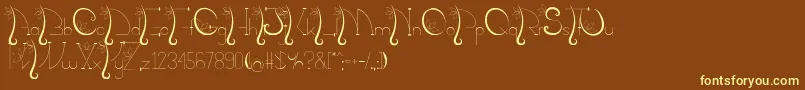 KalopsiaTtf Font – Yellow Fonts on Brown Background