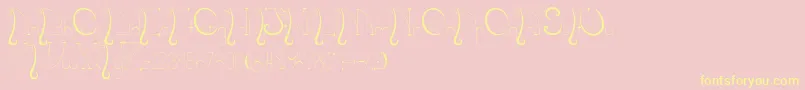 KalopsiaTtf Font – Yellow Fonts on Pink Background