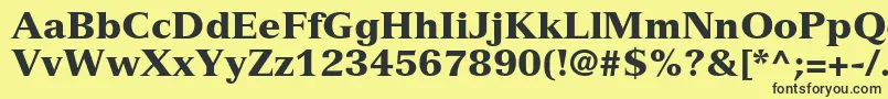 VersaillesltstdBlack Font – Black Fonts on Yellow Background