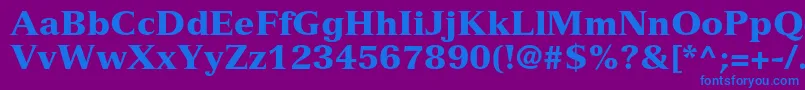 VersaillesltstdBlack Font – Blue Fonts on Purple Background