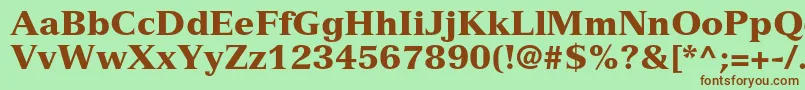 VersaillesltstdBlack Font – Brown Fonts on Green Background