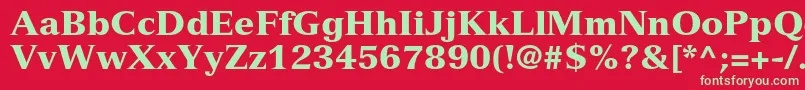 VersaillesltstdBlack Font – Green Fonts on Red Background