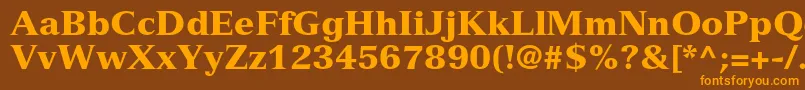 VersaillesltstdBlack Font – Orange Fonts on Brown Background