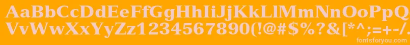 VersaillesltstdBlack Font – Pink Fonts on Orange Background