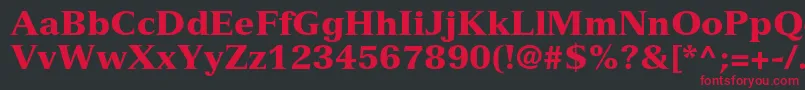 VersaillesltstdBlack Font – Red Fonts on Black Background