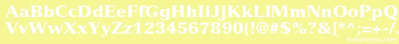 VersaillesltstdBlack Font – White Fonts on Yellow Background