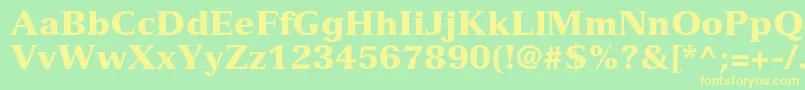 VersaillesltstdBlack Font – Yellow Fonts on Green Background