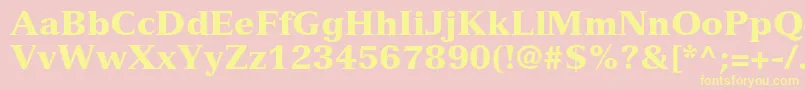 VersaillesltstdBlack Font – Yellow Fonts on Pink Background