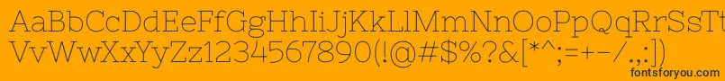 Nixieone Font – Black Fonts on Orange Background