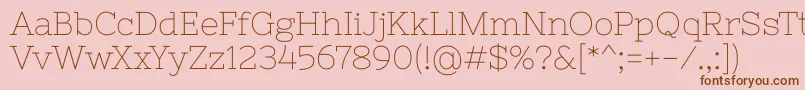 Nixieone Font – Brown Fonts on Pink Background