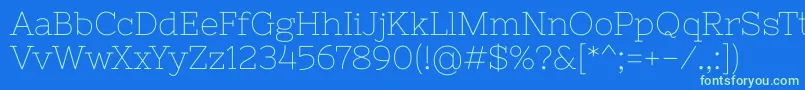 Nixieone Font – Green Fonts on Blue Background