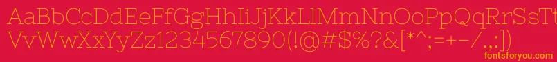 Nixieone Font – Orange Fonts on Red Background