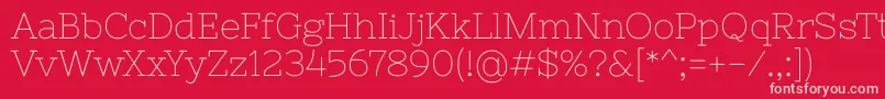 Nixieone Font – Pink Fonts on Red Background