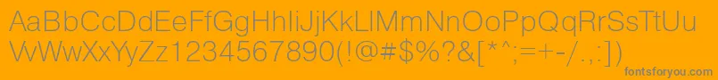 Pragmaticalightitt-Schriftart – Graue Schriften auf orangefarbenem Hintergrund