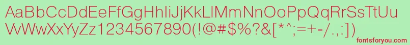Pragmaticalightitt Font – Red Fonts on Green Background