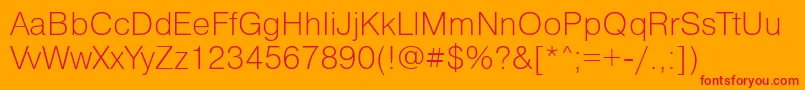 Pragmaticalightitt Font – Red Fonts on Orange Background