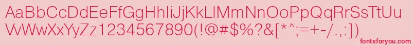 Pragmaticalightitt Font – Red Fonts on Pink Background