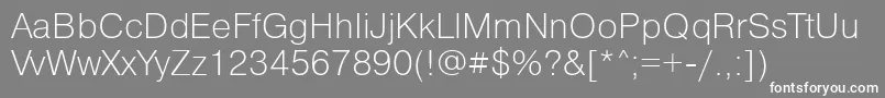 Pragmaticalightitt Font – White Fonts on Gray Background