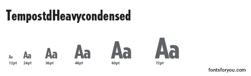 TempostdHeavycondensed Font Sizes