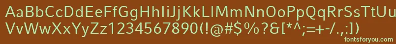 Шрифт CompatilFactLtComRegular – зелёные шрифты на коричневом фоне