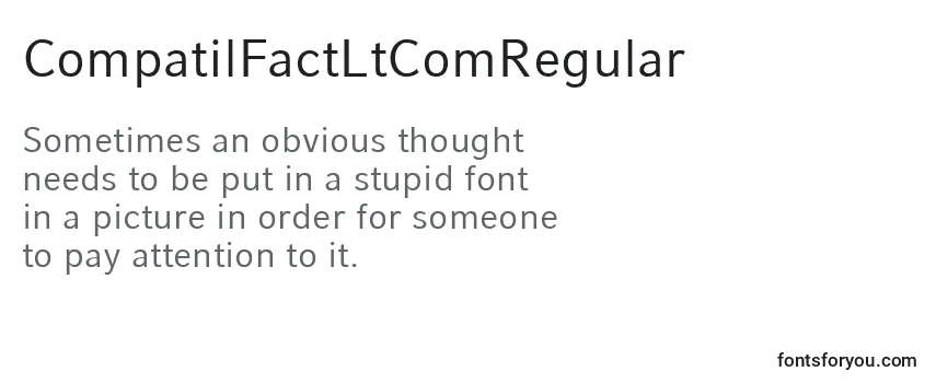 Обзор шрифта CompatilFactLtComRegular