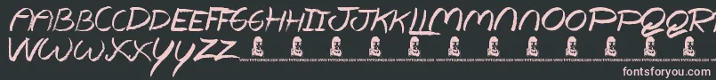 TheLovers Font – Pink Fonts on Black Background