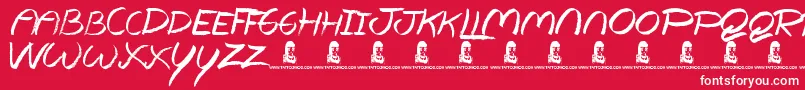 TheLovers Font – White Fonts on Red Background