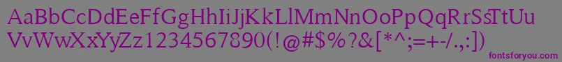 VictoriaSerif Font – Purple Fonts on Gray Background