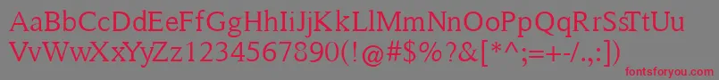 VictoriaSerif Font – Red Fonts on Gray Background