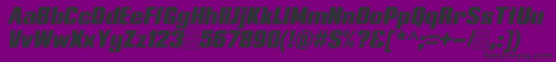 TypolineExpandedItalicDemo Font – Black Fonts on Purple Background