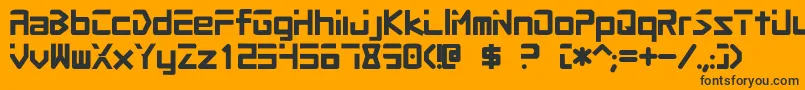 Procyon Font – Black Fonts on Orange Background