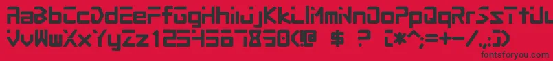 Procyon Font – Black Fonts on Red Background