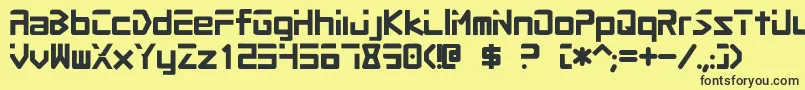 Procyon Font – Black Fonts on Yellow Background