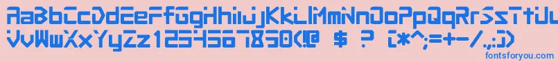 Procyon Font – Blue Fonts on Pink Background