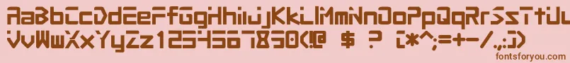 Procyon Font – Brown Fonts on Pink Background