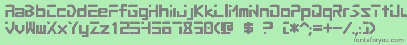 Procyon Font – Gray Fonts on Green Background