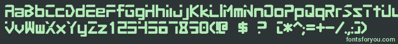 Procyon Font – Green Fonts on Black Background