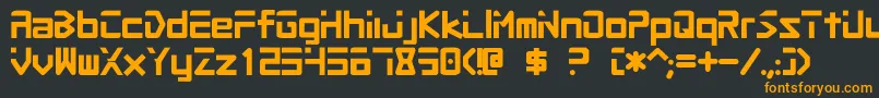 Procyon Font – Orange Fonts on Black Background