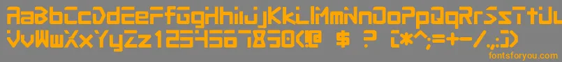 Procyon Font – Orange Fonts on Gray Background