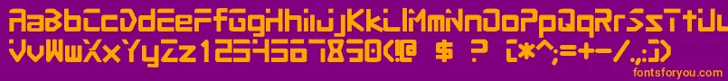 Procyon Font – Orange Fonts on Purple Background